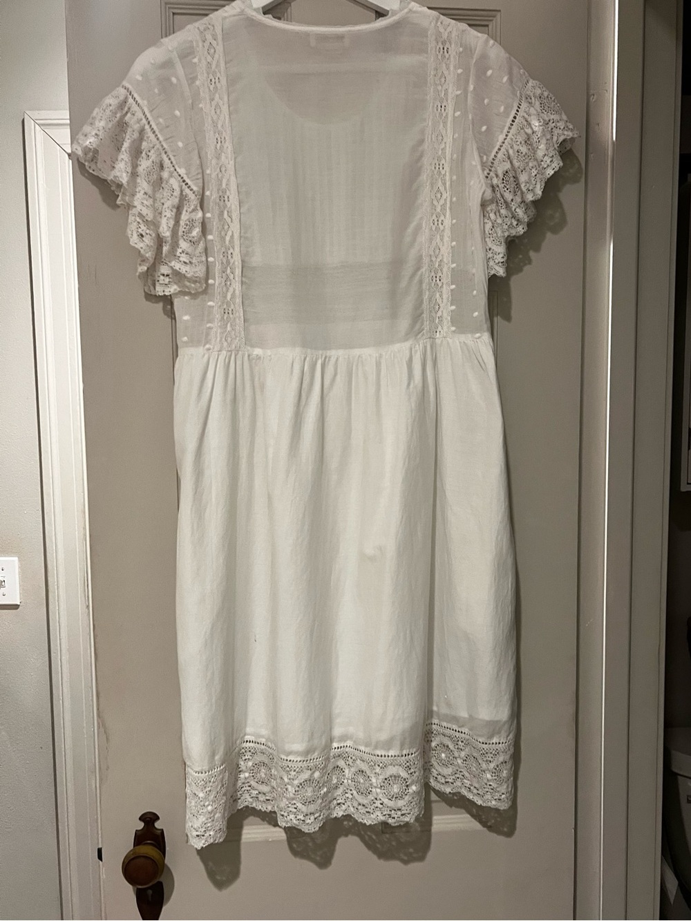 Zadig & Voltaire White Lace-Trim Midi Dress - Picture 3 of 7
